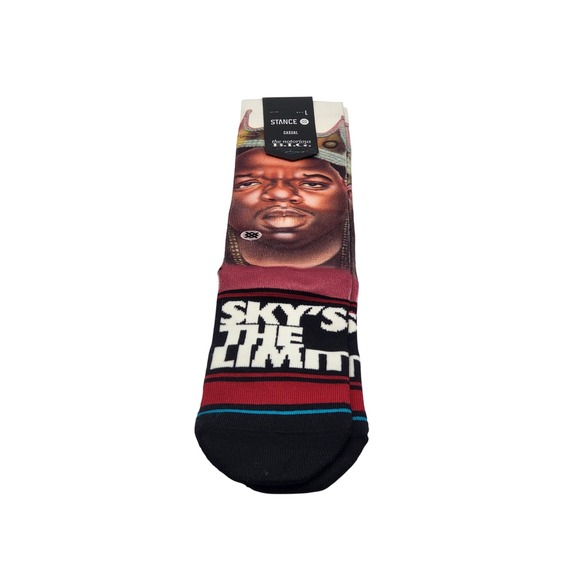Stance The Notorious B.I.G. Sky's The Limit Casual Crew Socks, Mens L 9-13 - Picture 1 of 5